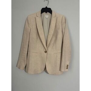 J.Crew Blazer Jacket Women's Size 0 Neutral Tan Beige Business Casual Career